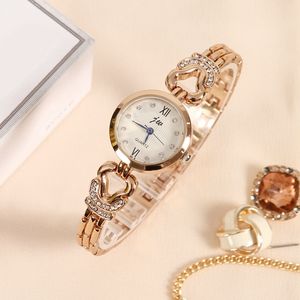 Reloj de Vestir Casual para Mujer, Marca <span class=keywords><strong>JW</strong></span>, Diseño de Lujo en Oro Rosa, Movimiento de Cuarzo, Esfera con Manecillas, Correa de Acero Inoxidable, Resistente al Agua - Product Image 1