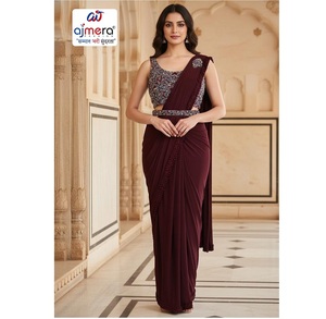 Ajmera Fashion Traditional Party Wear Women's <b>Saree</b> Regular Length Quick Dry Stylish Wedding Celebration Ethnic Fashion All - Product Image 1