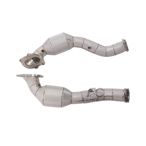 Collecteur d'échappement haute performance 200 cellules pour Chevrolet <span class=keywords><strong>Corvette</strong></span> C7 6.2L 2014-2019, en acier inoxydable SS304, avec tuyau de descente isolé, pour amélioration de la puissance - Product Image 3