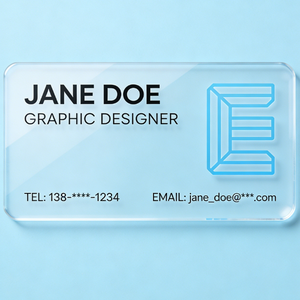 Визитные карточки из прозрачного ПВХ с серебряным тиснением для элитных клиентов - Product Image 3