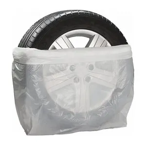 Sacos plásticos descartáveis para pneus, sacos de plástico transparentes para armazenamento de pneus de carros