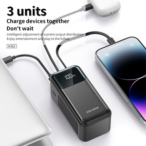 Aspor 20000mAh 65W Power Bank à charge rapide <span class=keywords><strong>avec</strong></span> câble USB-C intégré, <span class=keywords><strong>batterie</strong></span> <span class=keywords><strong>externe</strong></span> <span class=keywords><strong>portable</strong></span> pour ordinateur <span class=keywords><strong>portable</strong></span>, téléphone, tablette, A362 - Product Image 6