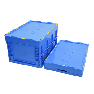 กล่องพลาสติก PP แบบวางซ้อนกันได้พับเก็บได้สำหรับขนส่งขายส่งถาดกล่องแข็ง - Product Image 4