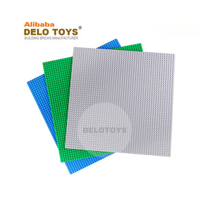 DELO TOYS (9 COULEURS) 48*48 points Blocs de construction connectables très vendus en plastique ABS avec plaque de base transparente comme du cristal (DE061) - Product Image 6