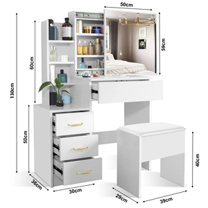 <strong>Black</strong> White Pink Grey Barber Hairdressing Bedroom <strong>Makeup</strong> Vanities <strong>Table</strong> Dressing <strong>Table</strong> for Bedroom - Product Image 1