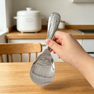 Stainless steel rice <b>spoon</b>, household <b>serving</b> <b>spoon</b>, hollow rice <b>spoon</b>, large <b>spoon</b>, household canteen/restaurant rice <b>spoon</b> - Product Image 2