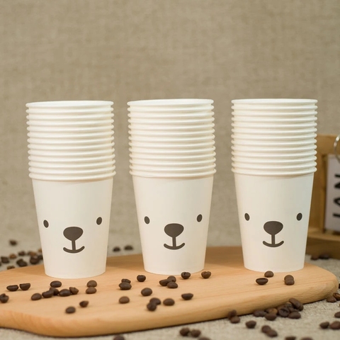 China Custom Cup Logo Kraft Paper Cups With Printing The Design
