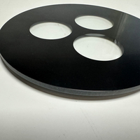 Panel Penutup Kaca Temper Berkualitas Tinggi, Berbentuk Bulat Bertingkat, Dicetak Sablon Sutra Hitam, Ukuran 4mm 5mm 6mm, OEM