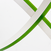 Profil LED d'angle en plastique ABS de 100 m de long pour enseigne néon personnalisée, avec bandes de passage latérales inférieures, pliage et découpe
