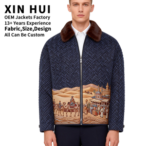Chaqueta <span class=keywords><strong>de</strong></span> Tapicería Personalizada OEM 2026, Chaqueta <span class=keywords><strong>de</strong></span> <span class=keywords><strong>Lana</strong></span> con Cuello <span class=keywords><strong>de</strong></span> Piel <span class=keywords><strong>de</strong></span> Lujo para <span class=keywords><strong>Hombre</strong></span>, <span class=keywords><strong>Abrigo</strong></span> con Estampado <span class=keywords><strong>de</strong></span> Diseñador <span class=keywords><strong>de</strong></span> Oriente Medio - Product Image 2