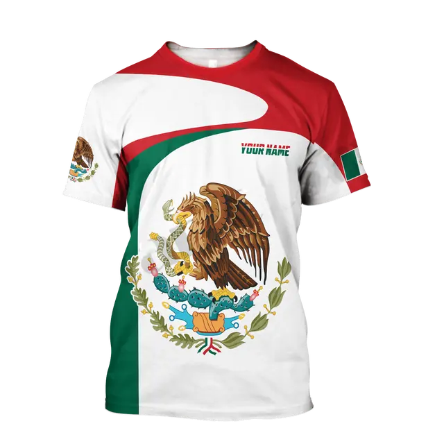 Camisetas baratas con diseño de bandera de México para hombre, Camiseta lisa de poliéster de secado rápido personalizada para gimnasio, camiseta blanca de sublimación para hombre, venta