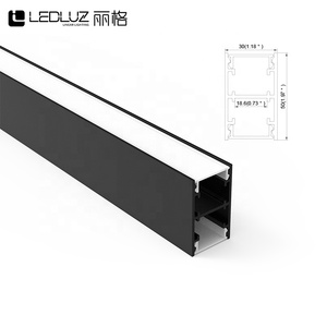 Đen trắng vòng tròn vòng Mặt dây chuyền <span class=keywords><strong>LED</strong></span> tuyến tính ánh sáng trên và dưới Glow Vòng tròn ánh sáng-600/900/1200/1800 mét <span class=keywords><strong>LED</strong></span> có thể kết nối hồ sơ - Product Image 2