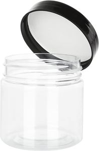 Pots en plastique PET transparents pour soins de la peau avec couvercles à vis – Diverses tailles pour crèmes, miel et beurres corporels - Product Image 3