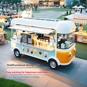 Camion de nourriture mobile multifonctionnel, chariot à glaces pour vendeurs de rue, construction en acier inoxydable, résistant à la rouille - Product Image 2