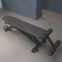 Chaise de fitness multifonctionnelle commerciale pliable en acier inoxydable, réglable, pour haltères, banc de musculation et support pour sit-ups, portable pour la maison