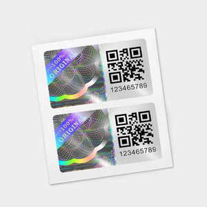 Waterproof <strong>Qr</strong> <strong>Code</strong> <strong>Custom</strong> 3d Transparent Security Label Hologram Sticker Self-adhesive Logo Stickers for Packaging Label - Product Image 1