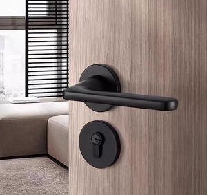 Modern Luxury Antirust Stainless Steel <strong>Door</strong> <strong>Knobs</strong> Iron Furniture Handles Lock for Interior <strong>Bedroom</strong> for Apartment Use Direct - Product Image 4