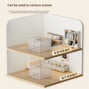 Fabbrica diretta in plastica per cani box gabbia per cuccia con chiusura a bottone 4 pannelli a Pattern solido porta per esercizi inclusa per la vendita - Product Image 3