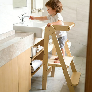 Wooden Baby Dinner Seat <b>Chairs</b> Adjustable 3 in 1 Babies Sitting Feeding Food <b>High</b> <b>Heel</b> <b>Chair</b> for Eating Adults Also - Product Image 2