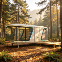 Maisonnette écologique moderne de luxe, hôtel-resort, pod de glamping, espace de couchage extérieur préfabriqué