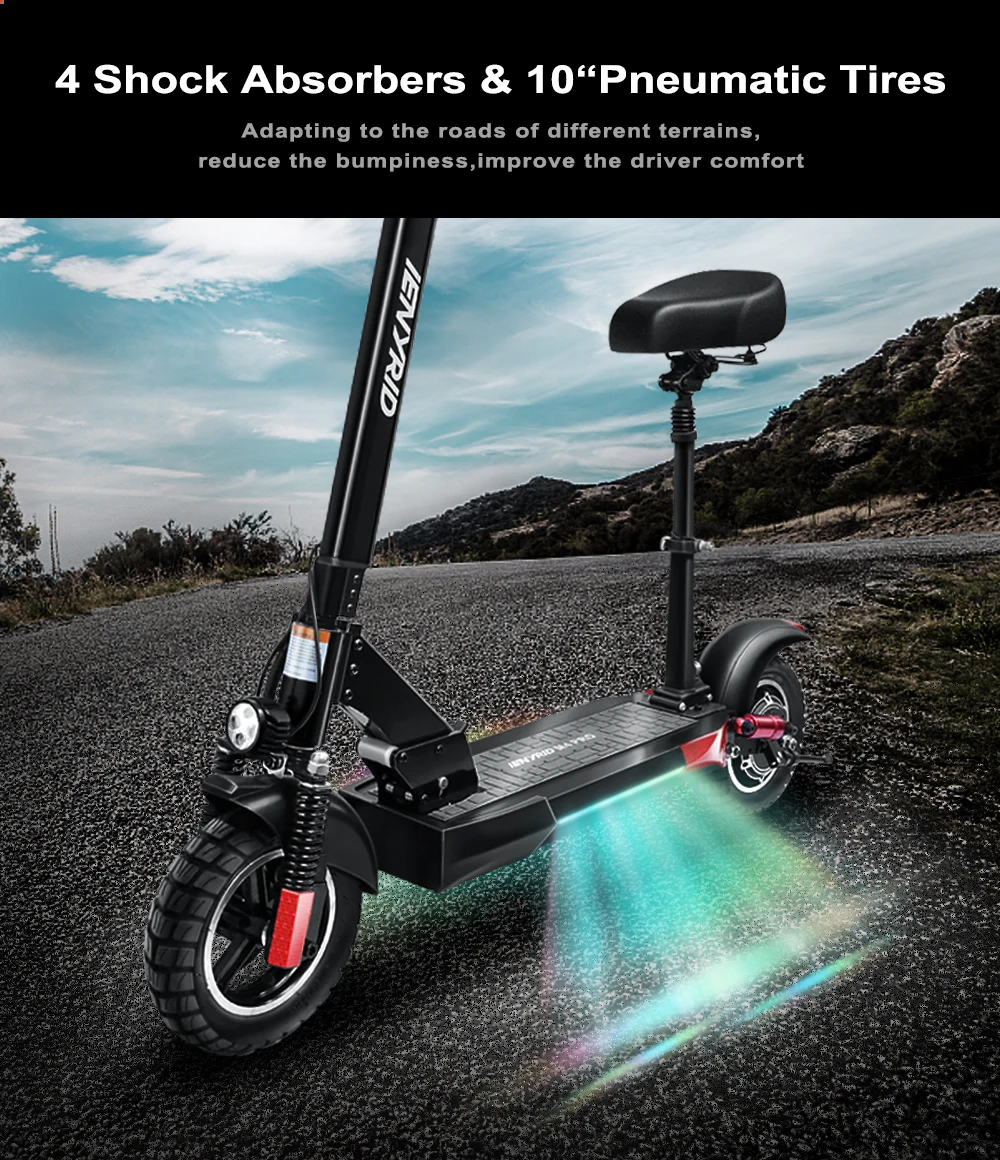 EU USA UK warehouse dropshiping iE M4 Pro 10 inch tire electric scooter 48V 16AH 500W Folding electric battery scooter with seat