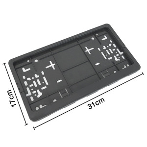 Marco de Matrícula Estándar Estadounidense, Negro, de Plástico PP, Soporte para Número de Matrícula de Automóvil - Product Image 2