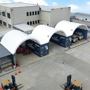Dış Mekan Hızlı Kurulum Konteyner Barınağı PVC Sivri Çatılı Ağır Hizmet Tipi Tente, Nakliye Konteyneri Depolaması İçin - Product Image 1