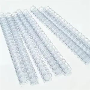 transparent clear color plastic PVC binding coil for books binding office file binding coils