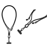 Tali Gantungan Ponsel Selempang 170cm yang Dapat Disesuaikan, Kabel Pengisian Daya Data Kepang Tipe C ke Tipe C PD 60W, Gesper Logam Paduan Aluminium