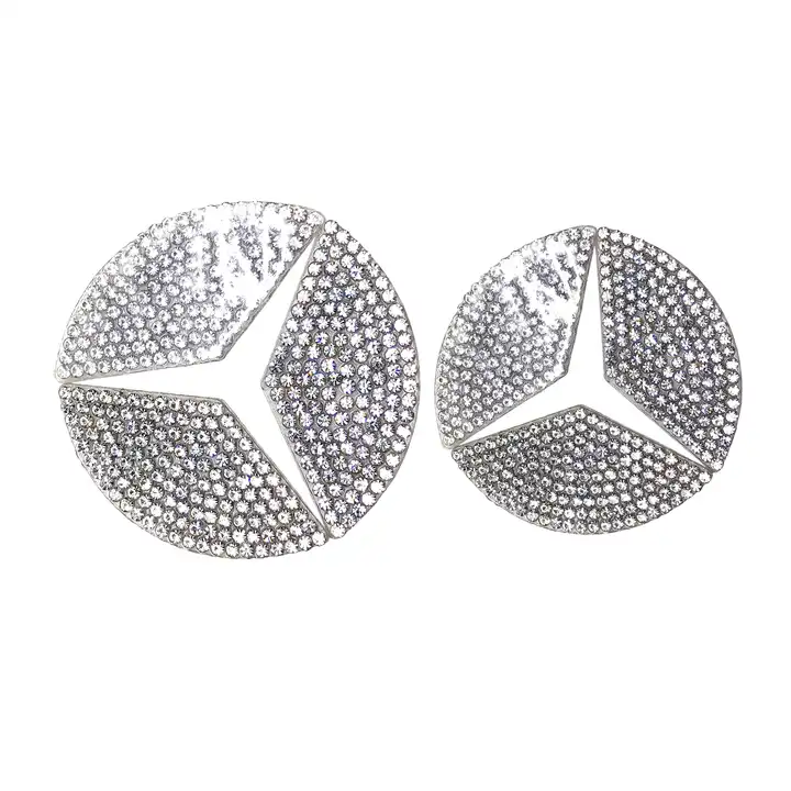 Autocollants décoratifs en diamant avec logo d'emblème en cristal