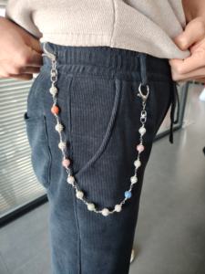 מחיר מפעל מחיר המפעל מצופה זהב jesus שרשרת שרשרת זהב צבעונית עם חיקוי פנינה סגנון אופנה - Product Image 6