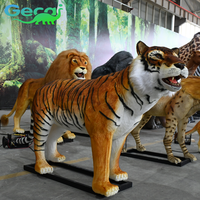 Gecai animaux en peluche animatroniques grandeur nature modèle réaliste de lion robot à vendre