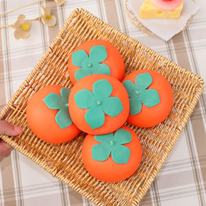 Juguete de simulación 3D súper elástico de frutas y verduras, juguete blandito de caqui para niños, niñas y adultos de 5 a 7 años - Product Image 4