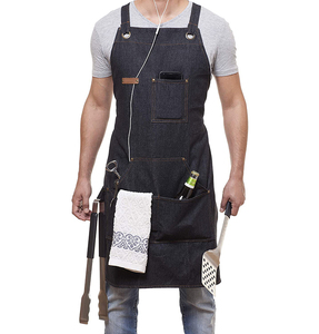 Wholesale Long Sleeve <strong>Personalised</strong> Bbq <strong>Aprons</strong> for Men, Customizable Vintage Jeans Barbeque <strong>Aprons</strong> for Restaurants - Product Image 3