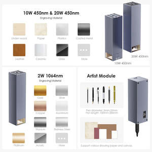 Lx1 LX1 Max Máy khắc laser Chế Độ Mới với chức năng cắt 2W/10W/20W Laser pecker cho gỗ và kim loại khắc - Product Image 6