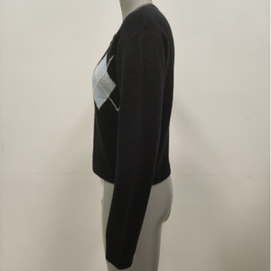 Cárdigan de Punto Personalizado para Mujer, <span class=keywords><strong>Guian</strong></span>, Nuevo, OEM y ODM, de Alta Calidad, con Diseño de Diamantes Intarsia, Manga Larga - Product Image 4