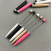 Stylo tactile en métal robuste pour la création de gadgets DIY et d'objets artisanaux, avec fente pour perles décoratives en forme de goutte d'eau, logo personnalisable, écriture fluide, promotionnel