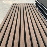 COMOVY Panneaux muraux insonorisés en bois de fibre de polyester d'intérieur moderne de haute qualité Panneau acoustique à lamelles