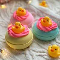 Set Hadiah Lucu Ramah Lingkungan untuk Anak-Anak dengan Label Pribadi Khusus, Minyak Esensial Alami, Mandi Bebek
