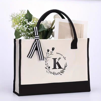 Sacs fourre-tout en toile de coton recyclé naturel de grande taille pour femmes logo personnalisé lettre réutilisable épicerie plage voyage d'une nuit