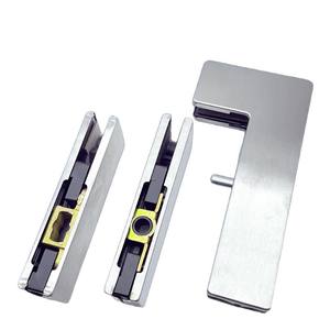 <span class=keywords><strong>Pince</strong></span> de porte en <span class=keywords><strong>verre</strong></span> finition satinée en acier inoxydable moderne Installation par vis Clip de porte sans cadre durable Accessoires de fenêtre - Product Image 1