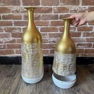 Dezun Home Furnishings Floor <b>Vase</b> <b>Set</b> Handmade Vintage Cylindrical Large Decorative Bottles For Living Room Interior Design - Product Image 4