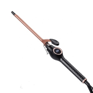 RUCHA <span class=keywords><strong>Fer</strong></span> à <span class=keywords><strong>boucler</strong></span> professionnel 3/8 pouces, baguette à <span class=keywords><strong>boucler</strong></span> de 9 mm, mini baguette à <span class=keywords><strong>boucler</strong></span>, <span class=keywords><strong>fer</strong></span> à <span class=keywords><strong>boucler</strong></span> en céramique LCD - Product Image 1
