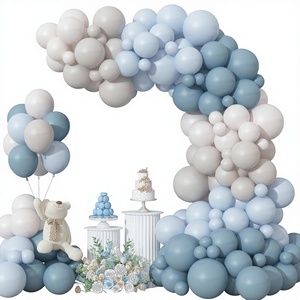 Fabricante de conjuntos de globos para fiestas TLX de 15 años, kit de arco de globos <span class=keywords><strong>color</strong></span> arena azul polvoriento para decoraciones de fiestas de revelación de género y baby shower. - Product Image 1