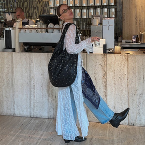 Cardigan Lungo Elegante in Chiffon Bianco Hanruisi con Design Trasparente e Laccio Frontale per uno Stile Boho <span class=keywords><strong>Chic</strong></span>, Vita Naturale, <span class=keywords><strong>Eco</strong></span>-Friendly - Product Image 3