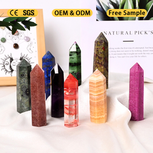 Tour de cristal naturel poli en gros, divers matériaux, pierre de guérison pour la décoration - Product Image 5