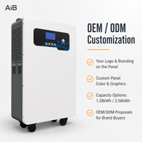 Onduleur solaire hybride tout-en-un avec batterie 1kW 1.28kWh LiFePO4, onde sinusoïdale pure, chargeur MPPT pour alimentation de secours domestique