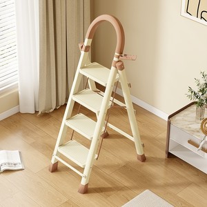 บันไดพับ 4 ขั้น แบบหนา ราวแขวนผ้าอเนกประสงค์ พกพาสะดวก ใช้ได้สองแบบ - Product Image 2