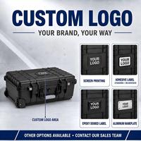 Valise robuste portable antichoc ODM OEM avec roulettes 559*351*229mm, boîte à outils de transport en plastique PP