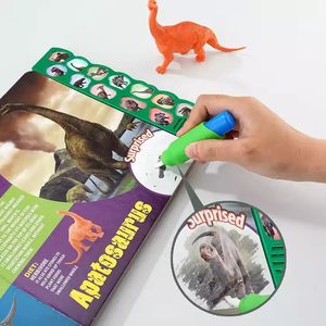 Machine <span class=keywords><strong>de</strong></span> lecture à point <span class=keywords><strong>de</strong></span> livre d'apprentissage éducatif, 12 pièces, avec son réaliste, peinture à <span class=keywords><strong>l</strong></span>'<span class=keywords><strong>eau</strong></span> magique, jouets <span class=keywords><strong>de</strong></span> dinosaures modèle - Product Image 4
